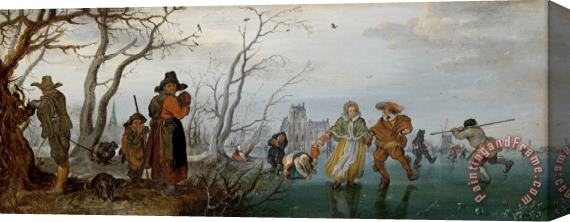 Adriaen Pietersz. van de Venne Winter (amusement on The Ice) Stretched Canvas Painting / Canvas Art
