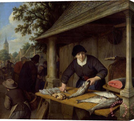 Adriaen Van Ostade The Fishwife Stretched Canvas Painting / Canvas Art