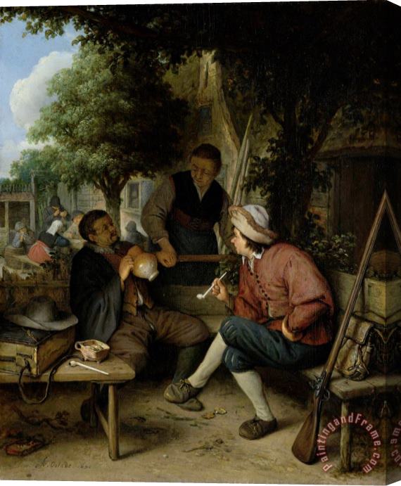 Adriaen Van Ostade Travellers at Rest Stretched Canvas Painting / Canvas Art