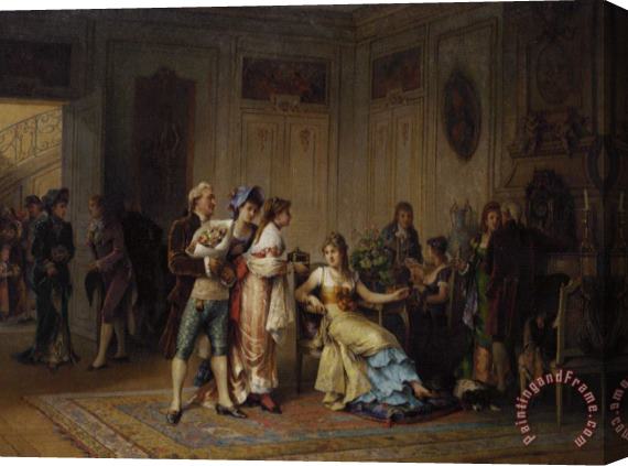 Adrien De Boucherville A Gift for The Chatelaine Stretched Canvas Painting / Canvas Art