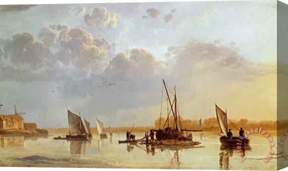 Aelbert Cuyp Boats on a River Stretched Canvas Print / Canvas Art