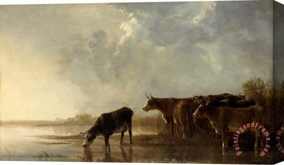 Aelbert Cuyp River Landscape with Cows Stretched Canvas Painting / Canvas Art