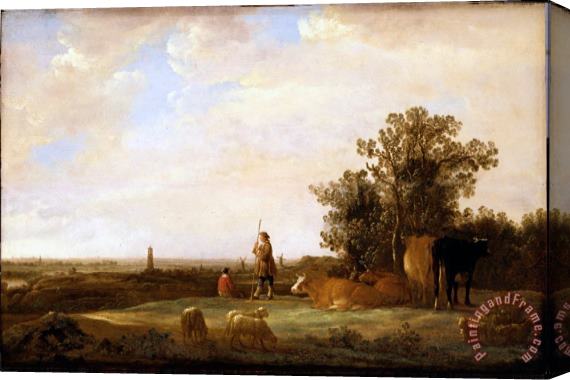 Aelbert Cuyp View on a Plain Stretched Canvas Painting / Canvas Art
