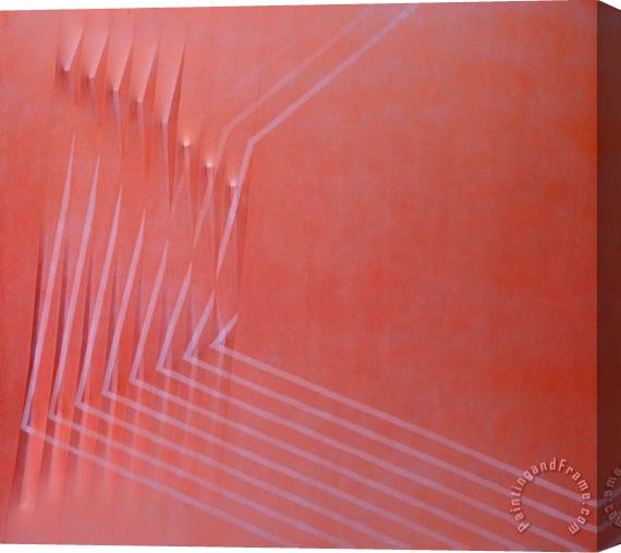 Agostino Bonalumi Rosso Stretched Canvas Print / Canvas Art