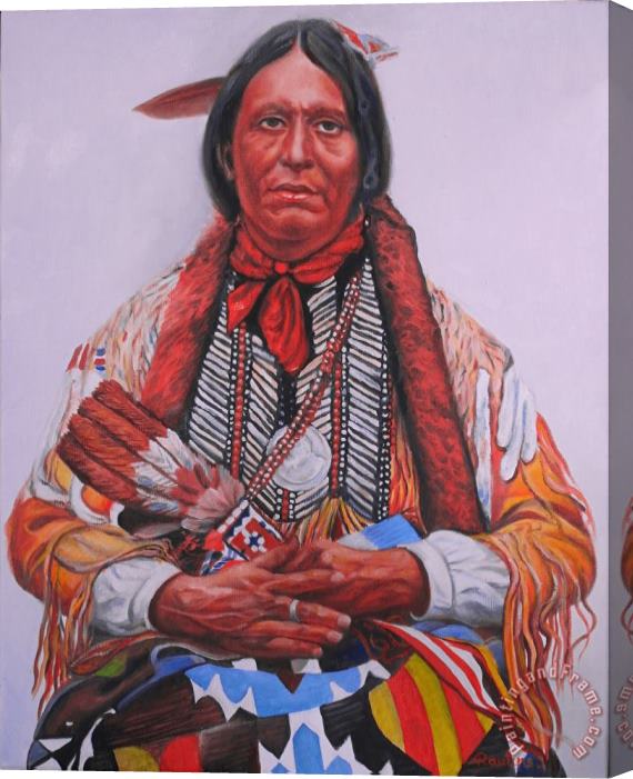 Agris Rautins Native american Stretched Canvas Print / Canvas Art