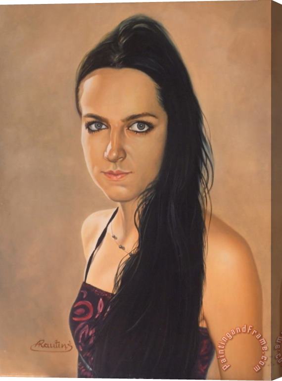 Agris Rautins Portrait of Klinta Stretched Canvas Painting / Canvas Art