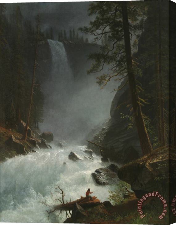 Albert Bierstadt A Stream in The Rocky Mountains Stretched Canvas Painting / Canvas Art