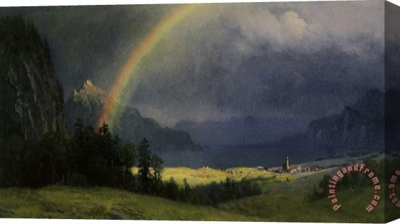Albert Bierstadt After The Shower Stretched Canvas Painting / Canvas Art