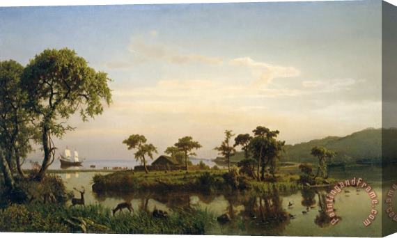 Albert Bierstadt Bartholomew Gosnold at Cuttyhunk, 1858 Stretched Canvas Print / Canvas Art