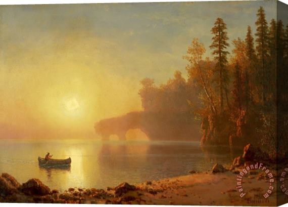 Albert Bierstadt Indian Canoe, 1886 Stretched Canvas Painting / Canvas Art