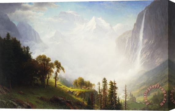 Albert Bierstadt Majesty Of The Mountains Stretched Canvas Painting / Canvas Art