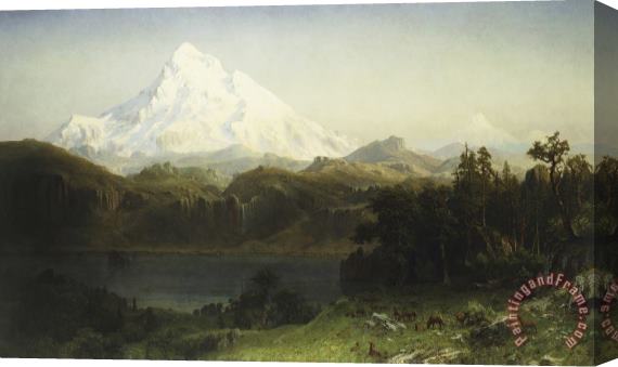 Albert Bierstadt Mount Hood in Oregon Stretched Canvas Painting / Canvas Art