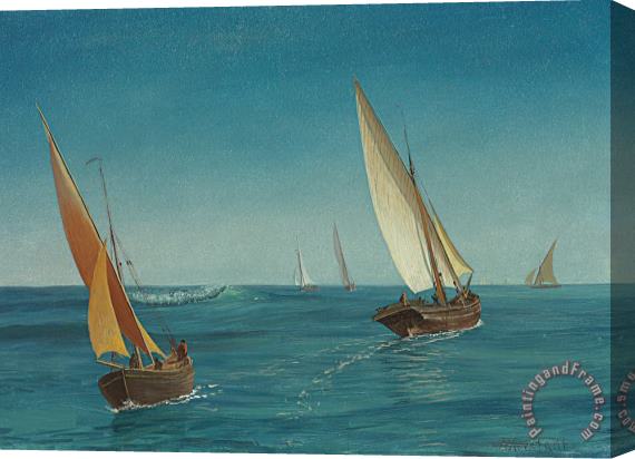 Albert Bierstadt On The Mediterranean Stretched Canvas Print / Canvas Art