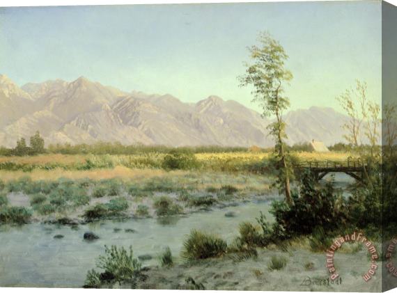 Albert Bierstadt Prairie Landscape Stretched Canvas Print / Canvas Art