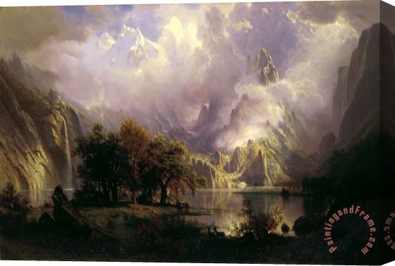 Albert Bierstadt Rocky Mountain Landscape Stretched Canvas Painting / Canvas Art