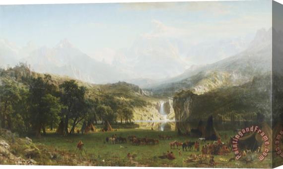 Albert Bierstadt The Rocky Mountains, Lander's Peak Stretched Canvas Painting / Canvas Art