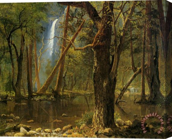 Albert Bierstadt View in Yosemite Valley Stretched Canvas Print / Canvas Art