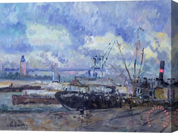 Albert-Charles Lebourg The Port of Rouen Stretched Canvas Painting / Canvas Art