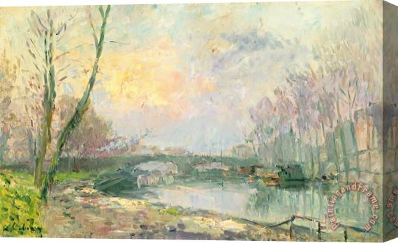 Albert-Charles Lebourg View Of The Seine Paris Stretched Canvas Painting / Canvas Art
