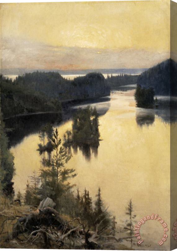Albert Edelfelt Kaukola Ridge at Sunset Stretched Canvas Painting / Canvas Art
