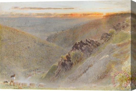 Albert Goodwin Dartmoor, Gorge of The Teign Stretched Canvas Painting / Canvas Art
