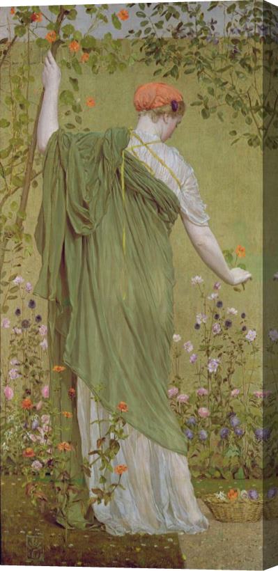 Albert Joseph Moore A Garden Stretched Canvas Painting / Canvas Art