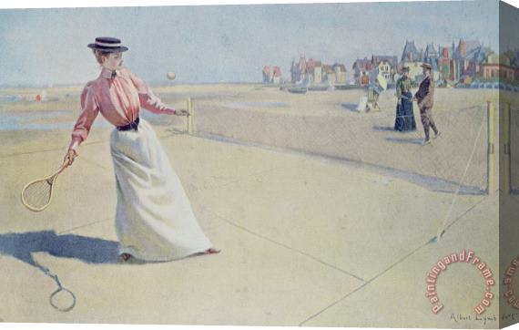 Albert Lynch Lawn Tennis On The Normandy Coast Stretched Canvas Painting / Canvas Art