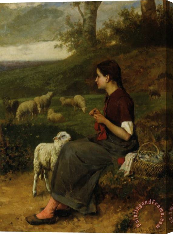 Albert Roosenboom Young Shepherdess Stretched Canvas Painting / Canvas Art