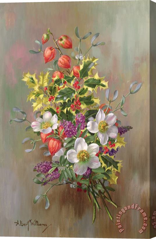 Albert Williams A Yuletide Posy Stretched Canvas Print / Canvas Art