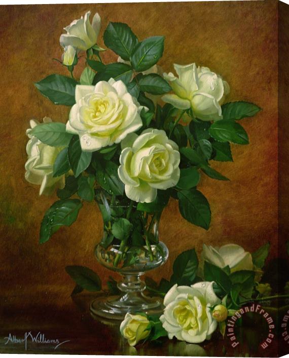 Albert Williams Yellow Roses Stretched Canvas Painting / Canvas Art