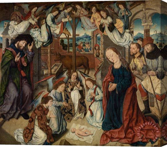 Albrecht Bouts The Adoration Of The Shepherds Stretched Canvas Painting / Canvas Art