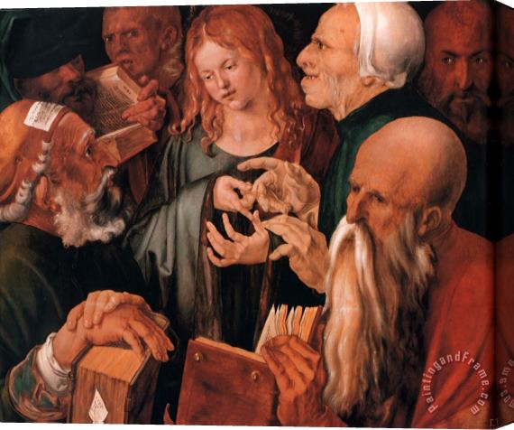 Albrecht Durer Christ Among The Doctors Stretched Canvas Painting / Canvas Art
