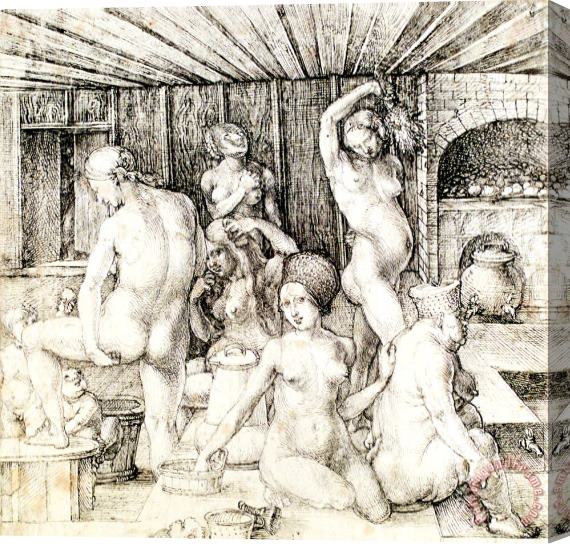 Albrecht Durer Durer Woman's Bath Drawing Stretched Canvas Print / Canvas Art