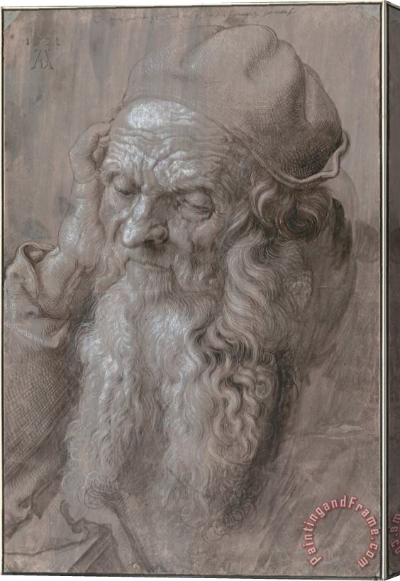 Albrecht Durer Head Of An Old Man Stretched Canvas Painting / Canvas Art