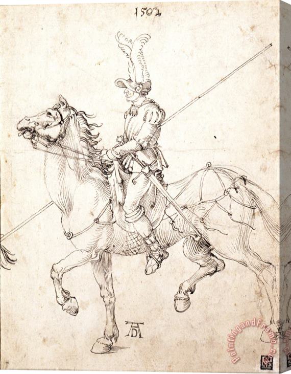 Albrecht Durer Lancer on Horseback Stretched Canvas Painting / Canvas Art