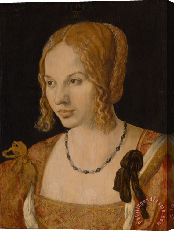 Albrecht Durer Portrait Of A Young Venetian Woman Stretched Canvas Painting / Canvas Art