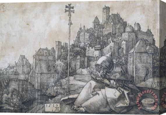 Albrecht Durer Saint Anthony Stretched Canvas Print / Canvas Art