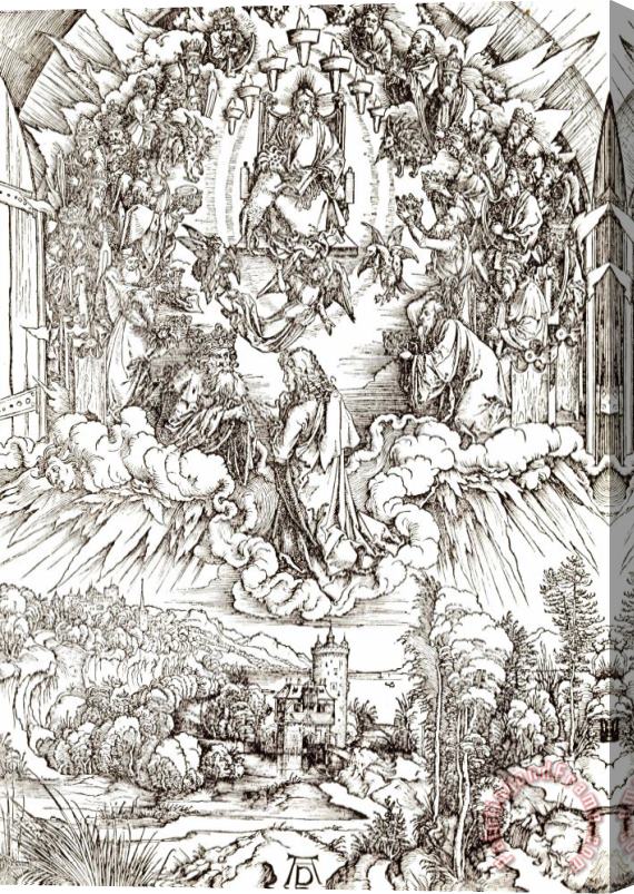 Albrecht Durer Saint John Before God And The Elders Stretched Canvas Painting / Canvas Art
