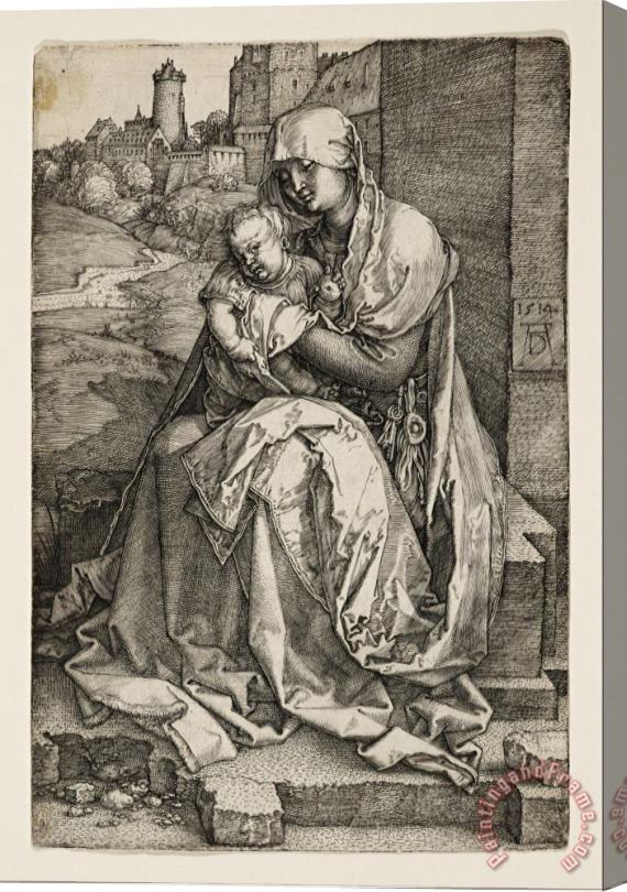Albrecht Durer The Virgin Sitting by a Wall Stretched Canvas Painting / Canvas Art