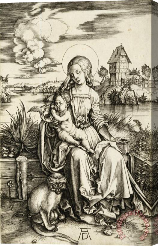 Albrecht Durer Virgin And Child with The Monkey Stretched Canvas Painting / Canvas Art