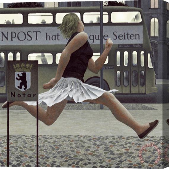 Alex Colville Berlin Bus Stretched Canvas Painting / Canvas Art