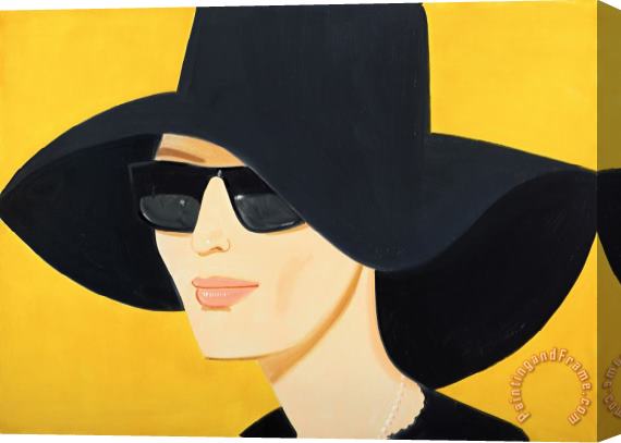 Alex Katz Black Hat #2, 2010 Stretched Canvas Painting / Canvas Art