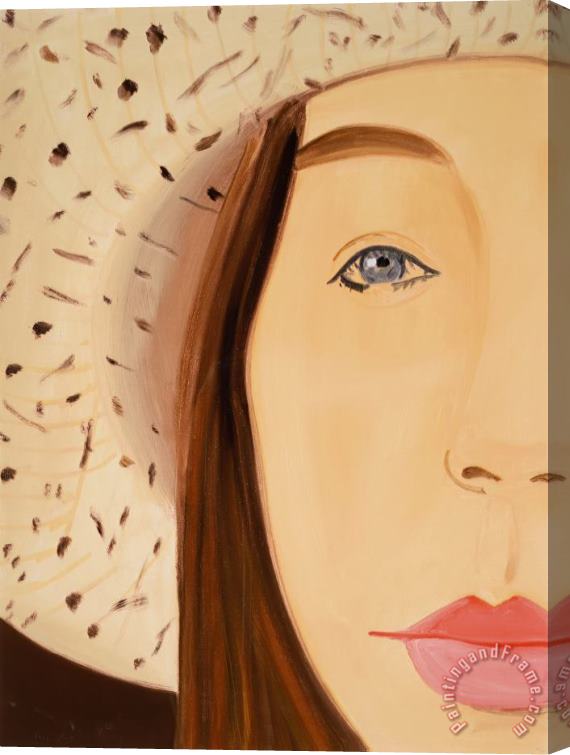Alex Katz Straw Hat 2, 2022 Stretched Canvas Painting / Canvas Art
