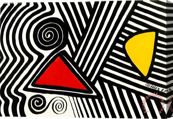 Alexander Calder Red, Yellow And Maze Stretched Canvas Painting / Canvas Art