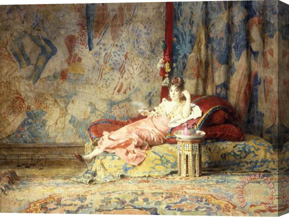 Alexandre Louis Leloir Harem Beauty Stretched Canvas Print / Canvas Art
