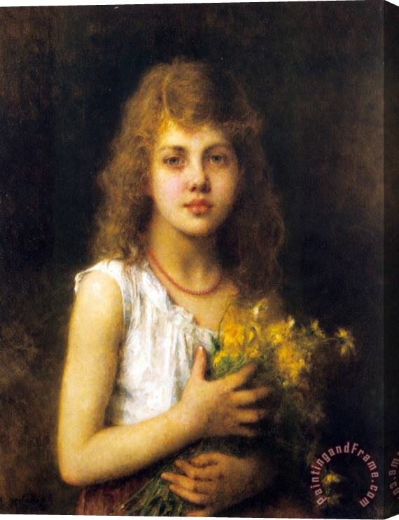 Alexei Alexeivich Harlamoff Spring Flowers Stretched Canvas Print / Canvas Art