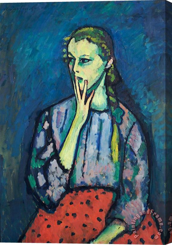 Alexei Jawlensky Portrait of a Girl Stretched Canvas Print / Canvas Art