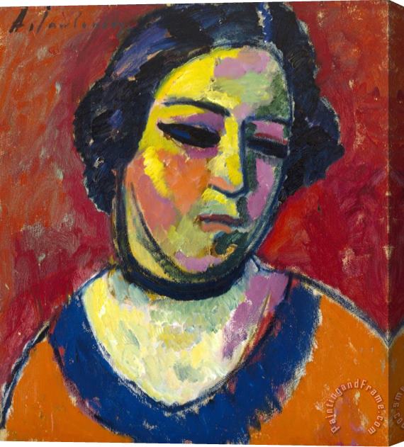 Alexei Jawlensky Portrait of a Woman Stretched Canvas Painting / Canvas Art