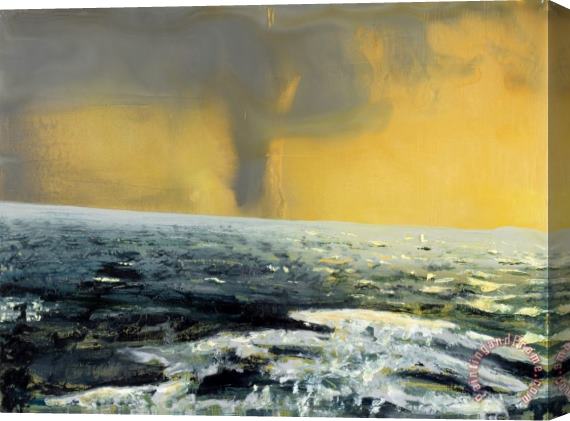 Alexis Rockman Waterspout, Yellow Sky Stretched Canvas Painting / Canvas Art