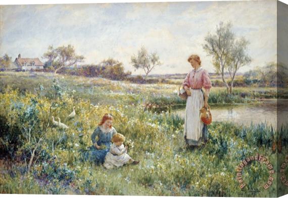 Alfred Augustus Glendening Summer Flowers Stretched Canvas Painting / Canvas Art